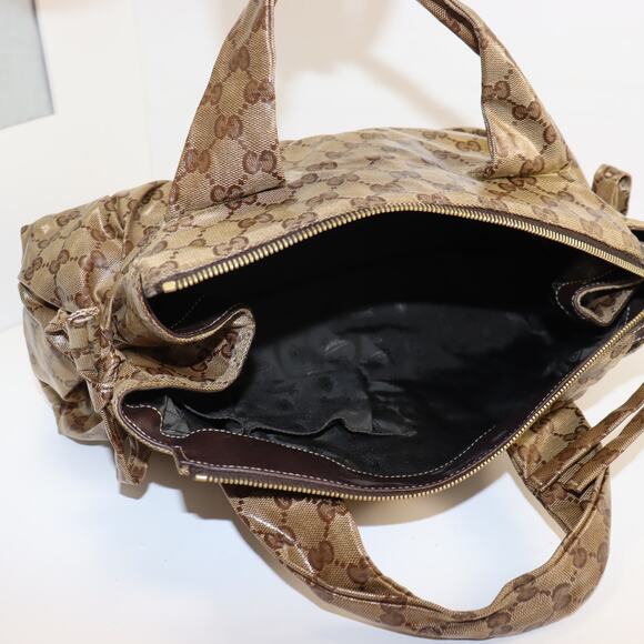 Gucci Hysteria Tote GG Crystal Coated Canvas Brown Monogram - Picture 6 of 9